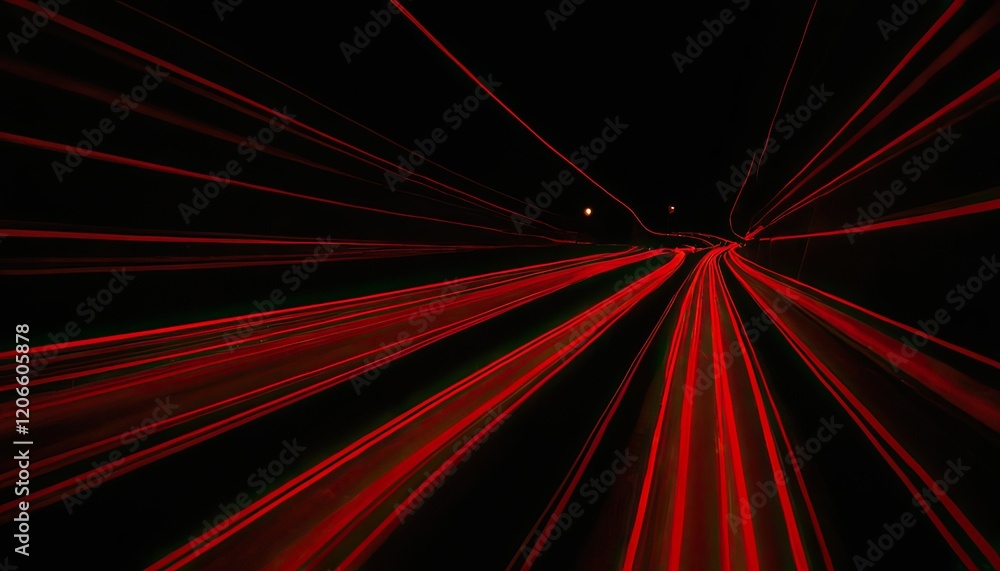 Aufkleber abstract vector wave lines flowing dynamic in red colors isolated on black background