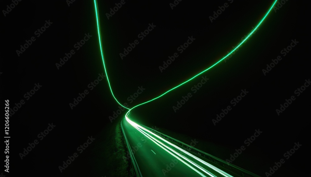 Poster abstract vector wave lines flowing dynamic in blue green colors isolated on black background