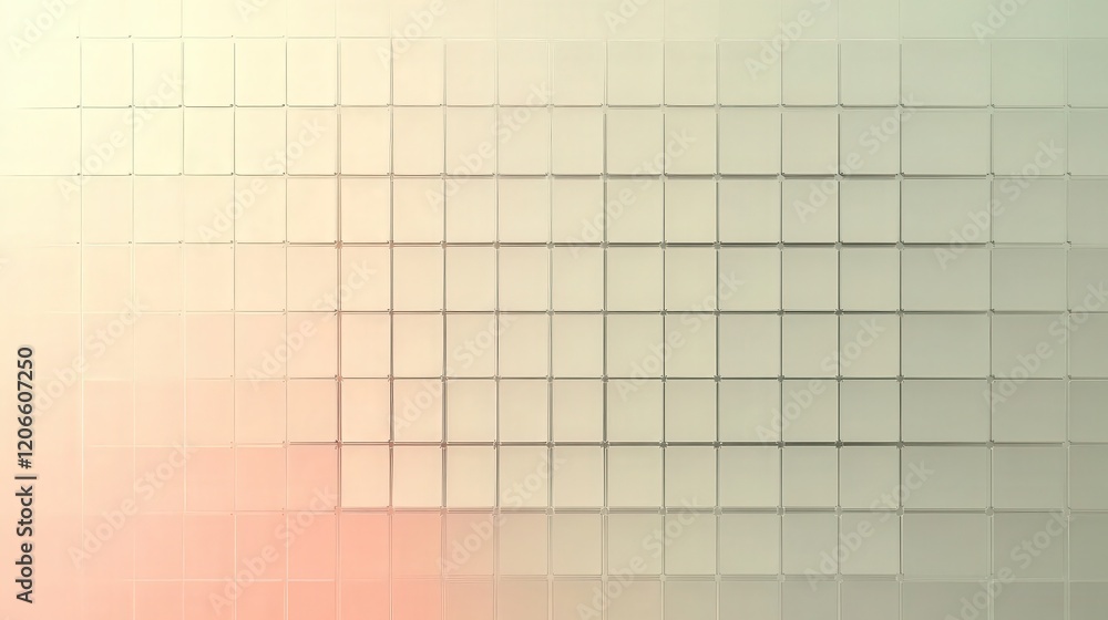 Poster abstract grid pattern of light beige squares