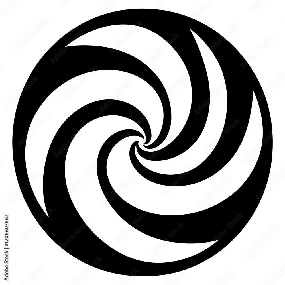 Poster spiral elements icon pattern spiral abstract vector