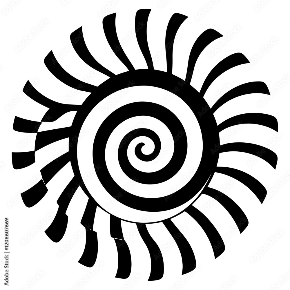 Aufkleber spiral elements icon pattern spiral abstract vector