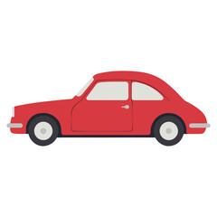 Red car illustration automobile vehicle vector