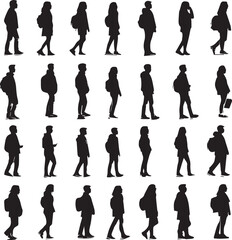 silhouettes of people