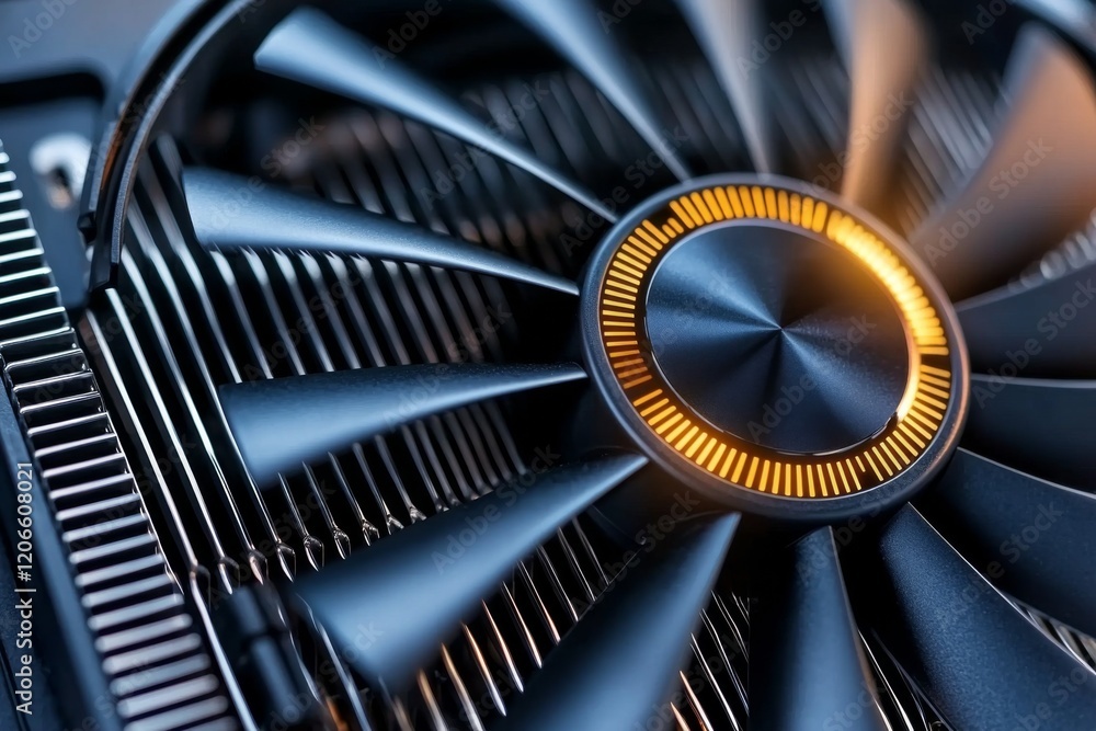 Aufkleber cooling fan provides efficient airflow within a high-performance computer system