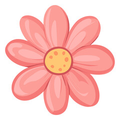 Fototapeta premium Pink flower illustration design simple vector