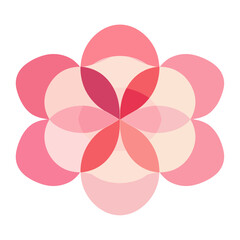 Flower geometry design shapes vector