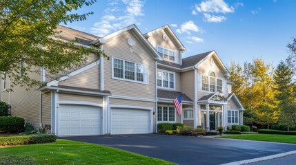 Beige House with Double Garage