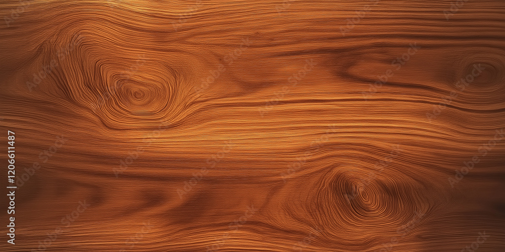 Aufkleber polished wood grain showing knots and growth rings creating wavy pattern