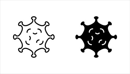 Cancer cell icon set, cancer disease vector illustration on white background