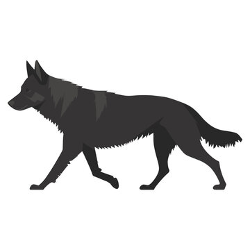 recommend clip art: Black German Shepherd dog illustration silhouette animal vector