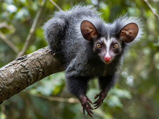 Fototapeta premium Aye-aye on tree