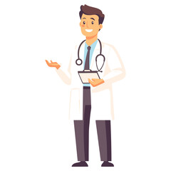 Fototapeta premium Doctor illustration professional stethoscope vector