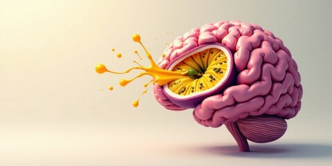 Brain Power A Conceptual Image Depicting the Revitalizing Effects of Nutrients on Cognitive Function