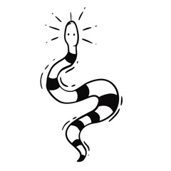 Fototapeta premium Mystical Celestial Icon with Doodle Style. Flat Vector Illustration