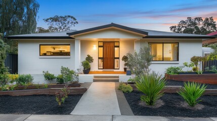 Modern House with Lush Greenery