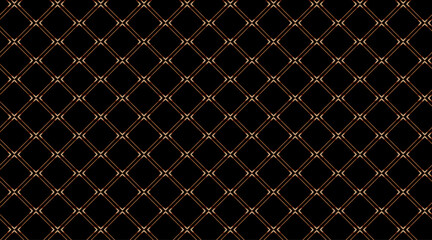 Fototapeta premium Seamless pattern design with square geometric shape | Luxury stroke diamond shape pattern design with golden colour