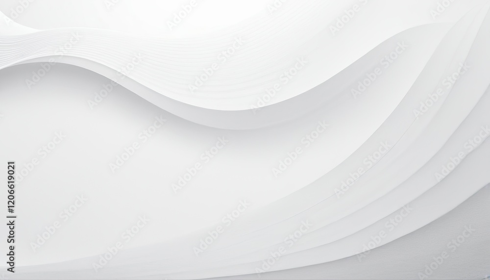 Aufkleber gray wave curve lines abstract background with flowing particles. digital energy waves technology co