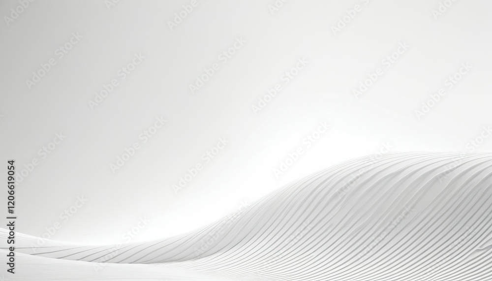 Aufkleber gray wave curve lines abstract background with flowing particles. digital energy waves technology co