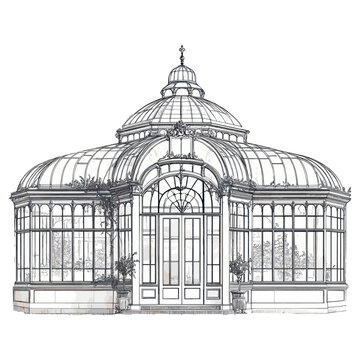 recommend clip art: Greenhouse drawing architectural greenhouse vector