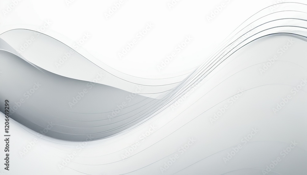 Poster abstract white wave background with smooth white background with smooth lines