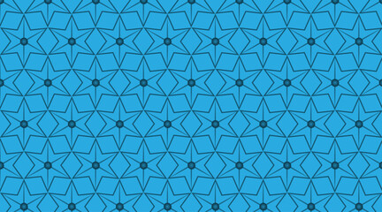 Hexagonal star shape luxury pattern background | Pattern background with geometric shape | Star shape vector background with sky background color