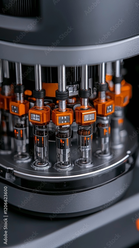 Aufkleber advanced machinery featuring precise components in a production environment during daylight hours