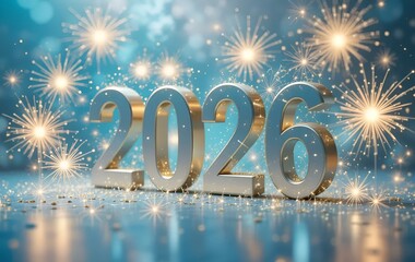 2026 New Year's Image, Fireworks, Light, Texture
