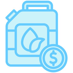 Alternative Fuel dual tone blue color icon. use for modern concept, print, UI, UX kit, web and app development. Vector EPS 10, related to business, green industry, eco friendly and economy .