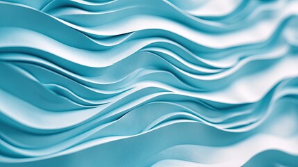 Soft Blue Waves with Delicate Patterns on Light Background