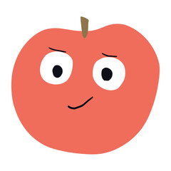 Obraz premium vectorApple expressive whimsical cartoon