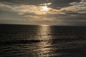 Beautiful sunset seen from a hill