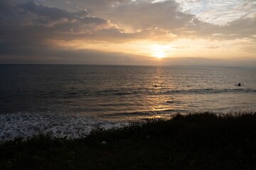 Beautiful sunset seen from a hill