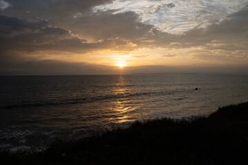 Beautiful sunset seen from a hill
