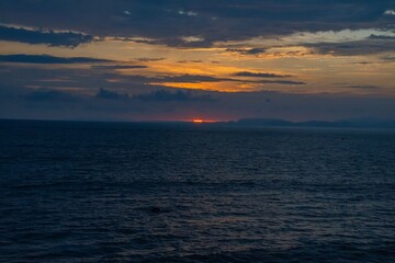 Beautiful sunset seen from a hill
