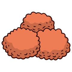 Junk Food with Doodle Design. Vector Illustration