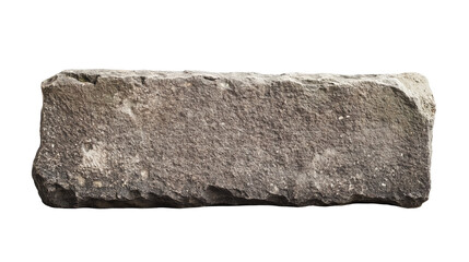 Old stone sign plate, isolated on transparent background 