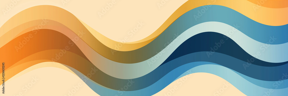 Aufkleber colorful wavy lines creating abstract modern background design
