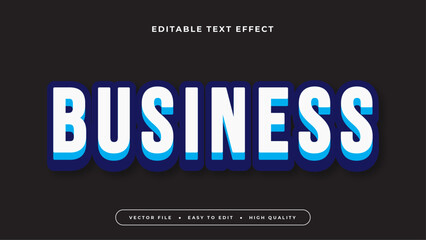 business editable text effect with black blue white bold gradient style