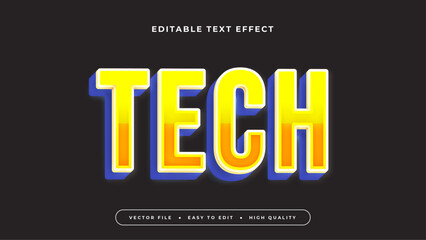 Obraz premium tech gradient text effect editable modern typography vector