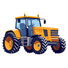Obraz premium Tractor agriculture on farm illustration vehicle transportation vector