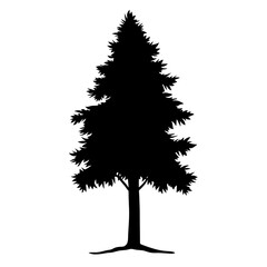Fototapeta premium Bamboo tree silhouette illustration black vector