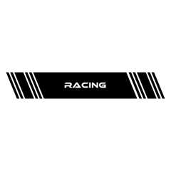 Racing stripe banners, checkered pattern vector set, flag, speed line design vector graphics for motorsports, car racing, track finishing. motocross labels or logotypes for winners