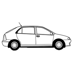Obraz premium Car drawing automobile vehicle vector