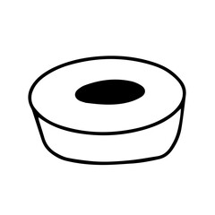 black outline on ramadan doodles element design