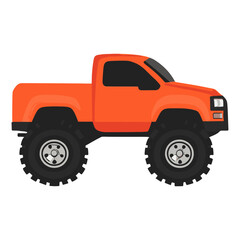 Fototapeta premium Monter trucks vehicle wheels transportation vector