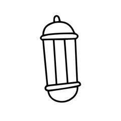 black outline on ramadan doodles element design