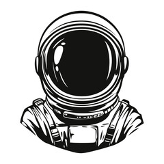 Illustration astronaut stencil helmet vector