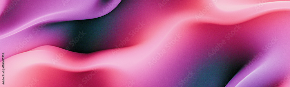 Aufkleber flowing abstract pink and purple gradient creating smooth waves
