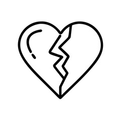 broken heart icon design