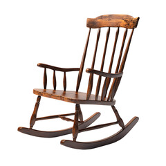 rocking chair Advertisement isolated on white background full depth of field 